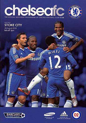 programme cover for Chelsea v Stoke City, Saturday, 28th Aug 2010