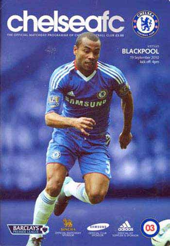 programme cover for Chelsea v Blackpool, Sunday, 19th Sep 2010