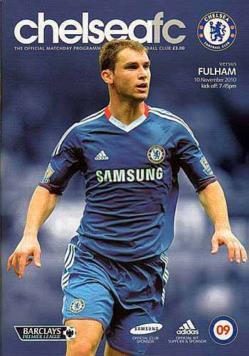 programme cover for Chelsea v Fulham, Wednesday, 10th Nov 2010