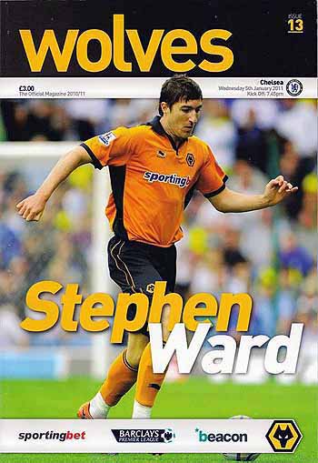 programme cover for Wolverhampton Wanderers v Chelsea, Wednesday, 5th Jan 2011