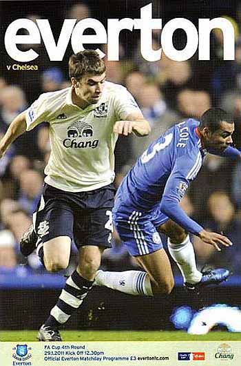 programme cover for Everton v Chelsea, Saturday, 29th Jan 2011