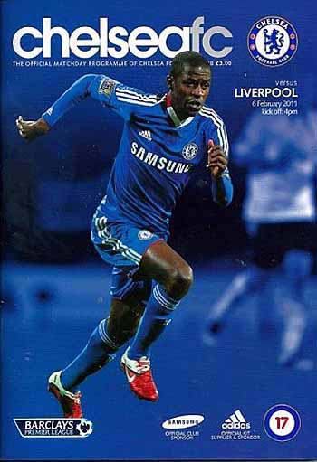 programme cover for Chelsea v Liverpool, Sunday, 6th Feb 2011