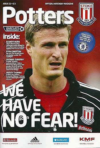 programme cover for Stoke City v Chelsea, Saturday, 2nd Apr 2011