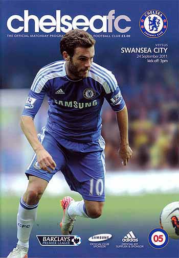 programme cover for Chelsea v Swansea City, Saturday, 24th Sep 2011