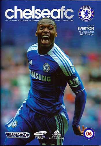 programme cover for Chelsea v Everton, Saturday, 15th Oct 2011