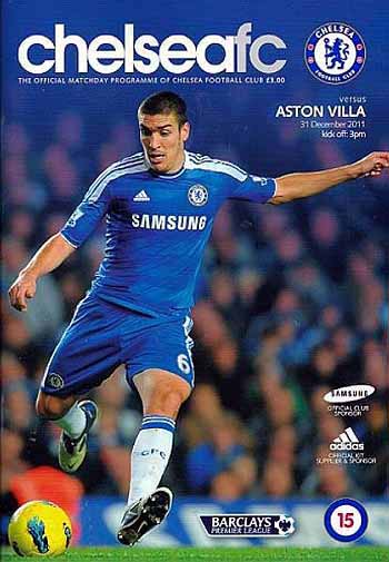 programme cover for Chelsea v Aston Villa, Saturday, 31st Dec 2011