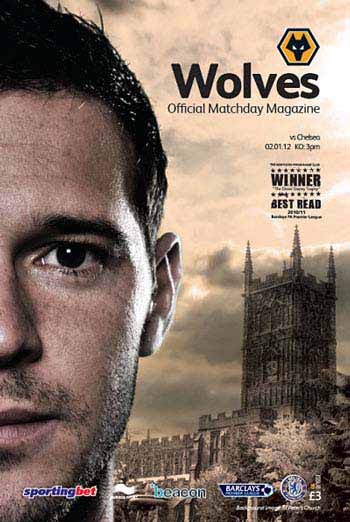 programme cover for Wolverhampton Wanderers v Chelsea, Monday, 2nd Jan 2012