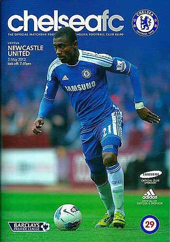 programme cover for Chelsea v Newcastle United, Wednesday, 2nd May 2012