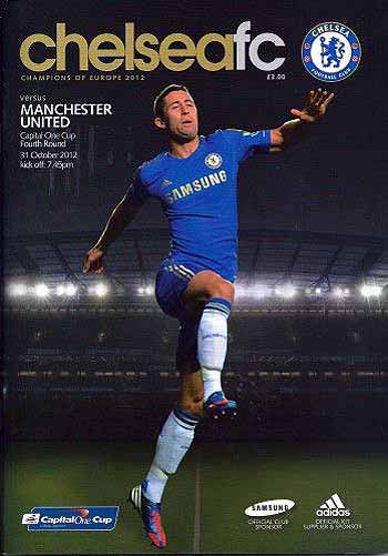 programme cover for Chelsea v Manchester United, Wednesday, 31st Oct 2012