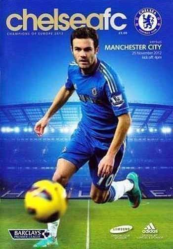 programme cover for Chelsea v Manchester City, Sunday, 25th Nov 2012