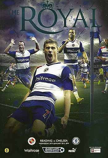 programme cover for Reading v Chelsea, Wednesday, 30th Jan 2013