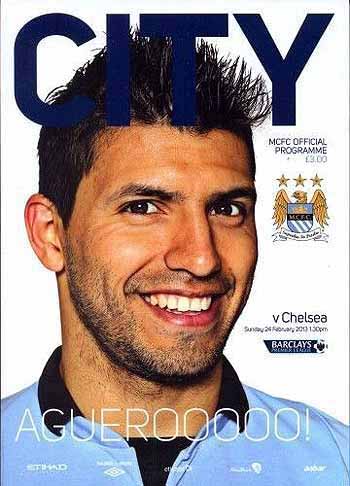 programme cover for Manchester City v Chelsea, Sunday, 24th Feb 2013