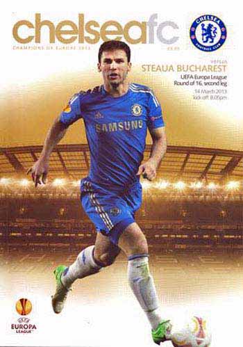 programme cover for Chelsea v Steaua Bucharest, Thursday, 14th Mar 2013