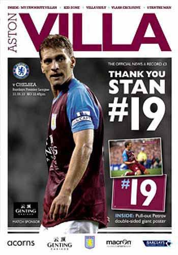 programme cover for Aston Villa v Chelsea, Saturday, 11th May 2013