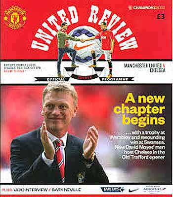 programme cover for Manchester United v Chelsea, Monday, 26th Aug 2013