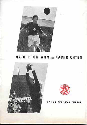 programme cover for Young Fellows Zurich v Chelsea, 26th May 1946