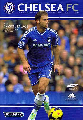 programme cover for Chelsea v Crystal Palace, Saturday, 14th Dec 2013