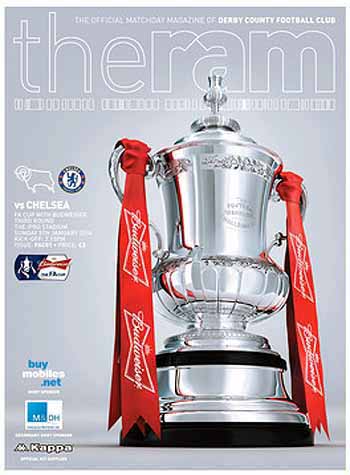 programme cover for Derby County v Chelsea, Sunday, 5th Jan 2014