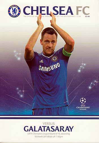 programme cover for Chelsea v Galatasaray, Tuesday, 18th Mar 2014