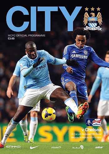 programme cover for Manchester City v Chelsea, Saturday, 15th Feb 2014