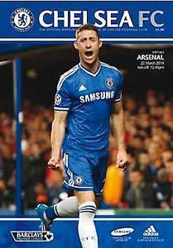 programme cover for Chelsea v Arsenal, Saturday, 22nd Mar 2014