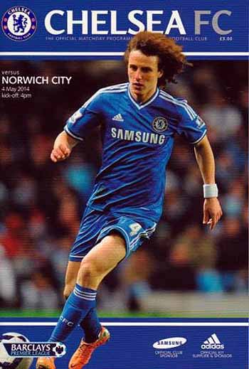 programme cover for Chelsea v Norwich City, Sunday, 4th May 2014