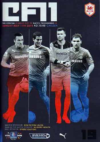 programme cover for Cardiff City v Chelsea, Sunday, 11th May 2014