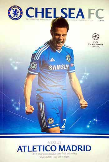 programme cover for Chelsea v Atlético Madrid, Wednesday, 30th Apr 2014