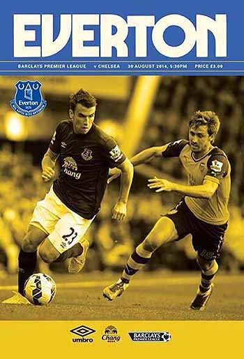 programme cover for Everton v Chelsea, Saturday, 30th Aug 2014