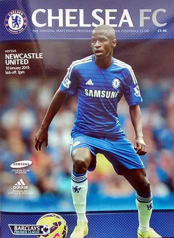 programme cover for Chelsea v Newcastle United, Saturday, 10th Jan 2015