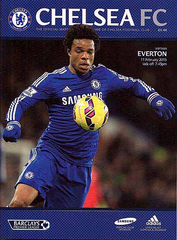 programme cover for Chelsea v Everton, Wednesday, 11th Feb 2015