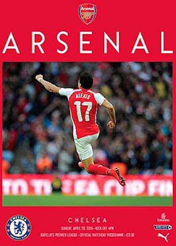 programme cover for Arsenal v Chelsea, Sunday, 26th Apr 2015