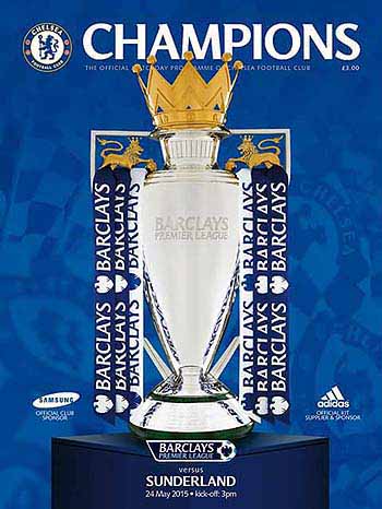 programme cover for Chelsea v Sunderland, Sunday, 24th May 2015