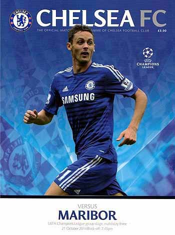 programme cover for Chelsea v NK Maribor, Tuesday, 21st Oct 2014