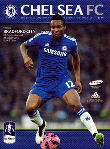 programme cover for Chelsea v Bradford City, Saturday, 24th Jan 2015
