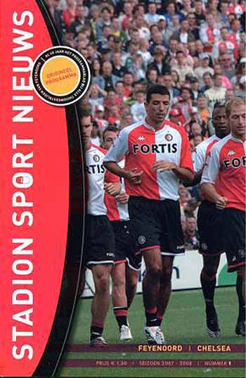 programme cover for Feyenoord v Chelsea, 25th Jul 2007