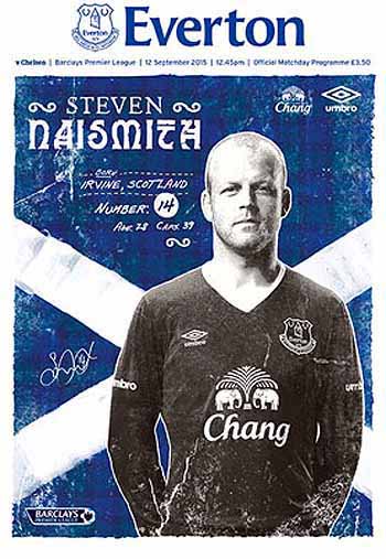programme cover for Everton v Chelsea, Saturday, 12th Sep 2015