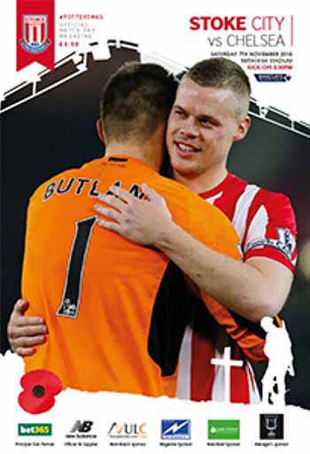 programme cover for Stoke City v Chelsea, Saturday, 7th Nov 2015