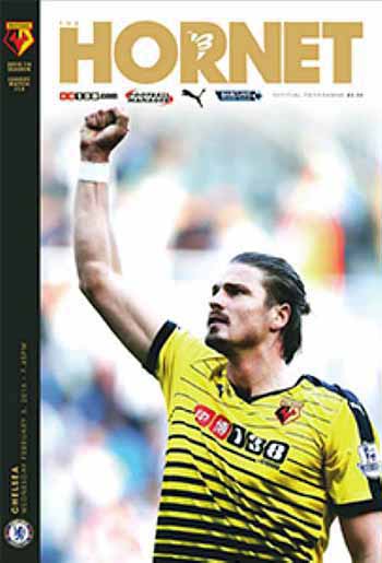 programme cover for Watford v Chelsea, Wednesday, 3rd Feb 2016