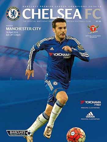 programme cover for Chelsea v Manchester City, Saturday, 16th Apr 2016