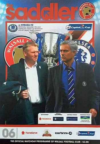 programme cover for Walsall v Chelsea, 23rd Sep 2015