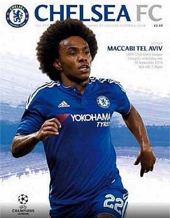 programme cover for Chelsea v Maccabi Tel Aviv, Wednesday, 16th Sep 2015