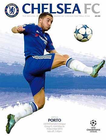 programme cover for Chelsea v Porto, Wednesday, 9th Dec 2015