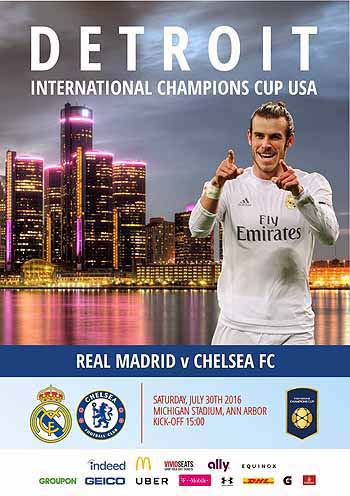 programme cover for Real Madrid v Chelsea, 30th Jul 2016