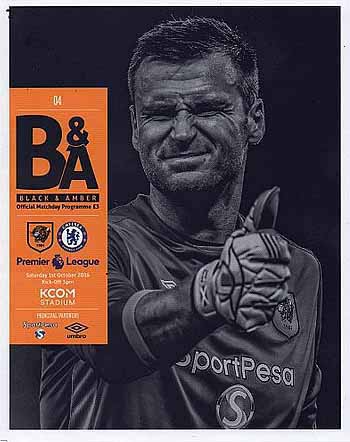 programme cover for Hull City v Chelsea, Saturday, 1st Oct 2016