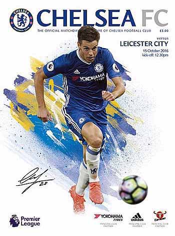 programme cover for Chelsea v Leicester City, Saturday, 15th Oct 2016