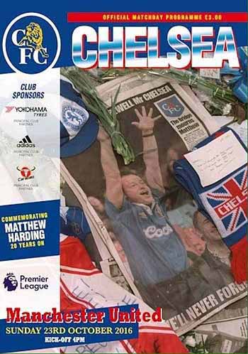 programme cover for Chelsea v Manchester United, Sunday, 23rd Oct 2016