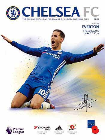 programme cover for Chelsea v Everton, Saturday, 5th Nov 2016
