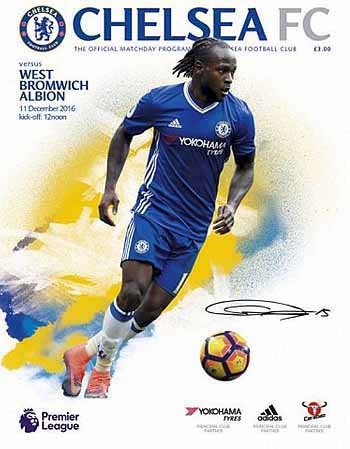 programme cover for Chelsea v West Bromwich Albion, Sunday, 11th Dec 2016