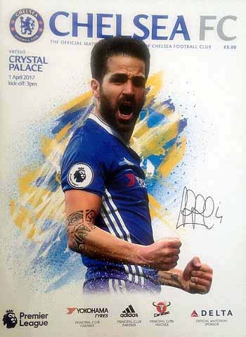 programme cover for Chelsea v Crystal Palace, Saturday, 1st Apr 2017